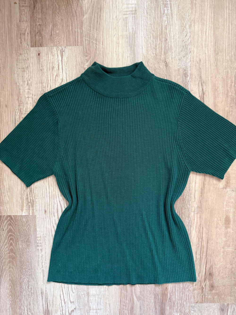 Forest Green Ribbed Knit Sweater